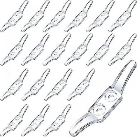 [JAMAIS UTILISÉ]Taquet de cordon transparent, enrouleur de cordon aveugle, taquets de corde murale, crochets de cordon en plastique pour stores, rideaux, cordes de pare-soleil, 20 pièces (1/4)