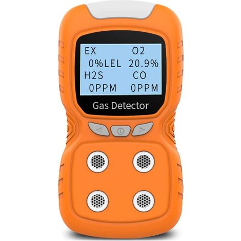 Détecteur de gaz portable multi-moniteur – Écran LCD rétro-éclairé – Alarme sonore, visuelle et vibrante – Capteurs électrochimiques – Imperméable