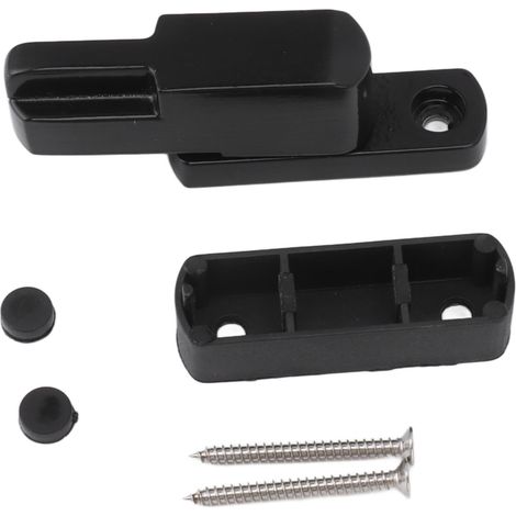 Verrou de fenêtre coulissante en alliage d'aluminium, type T, sécurité enfant, noir. (1/5)