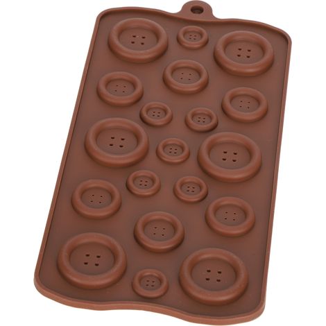 Knopfförmige Schokoladenform, Tablett für Fondant, Gebäck, selbstgemachte Süßigkeiten, Backwerkzeug (1/5)