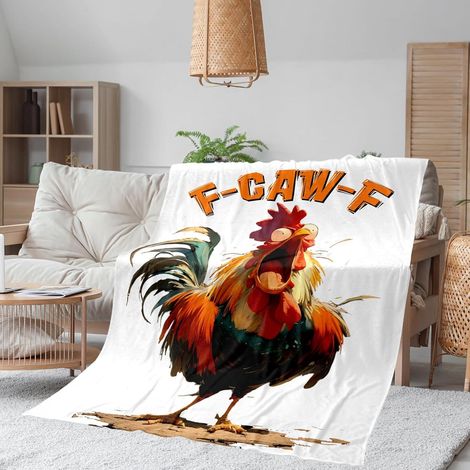 New F-Caw-F Fun Blanket for Home/Office/Air Conditioning - White - 100150CM