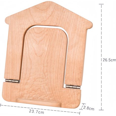 Support pour tablette angle réglable couleur naturelle 27 x 24 x 3 cm (1/5)