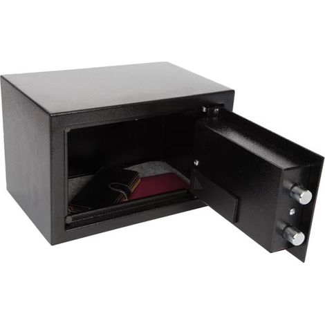 Perel Caja fuerte electrónica negra segura 8,5 litros (1/3)