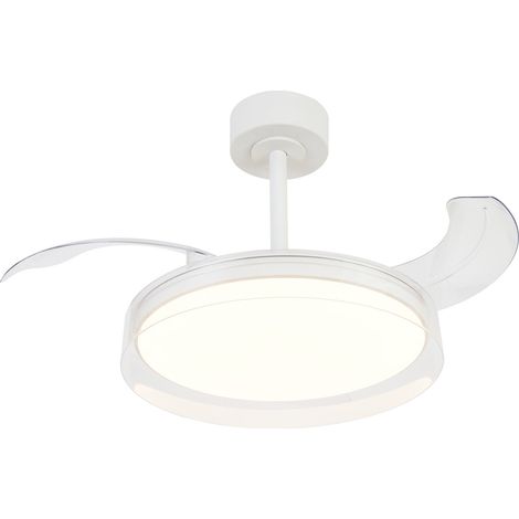 Ventilateur plafonnier LED compact GLASS FAN S transparent (1/5)