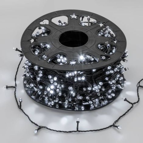 Guirlande Lumineuse extérieur 100 Mètres 1000 Maxi LED Convex Ø8mm Multi-FLASH DIAMOND Bobine Lotti (1/5)