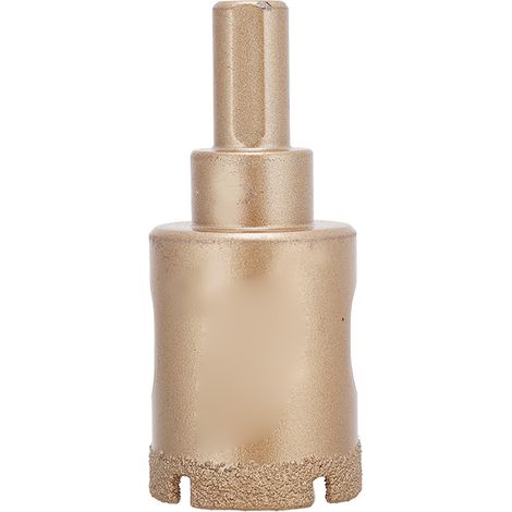 Foret diamanté haute torsion queue ronde 28mm pour perceuse marbre, ouvreur de trou verre carrelage céramique (1/5)