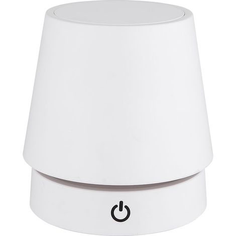 LED Tischlampe Touchdimmer Akku Tischleuchte höhenverstellbar Nachttischlampe weiß, 1,2W 80lm warmweiß, DxH 10,5 x 28 cm (1/5)