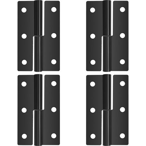 4 Pièces Charnières de Porte,Charnière Démontable,62x37x1,5mm Charnières Démontables Pliable,Charnières Démontables pour Portes Intérieures Extérieures Meubles Armoires Industrielles (1/5)