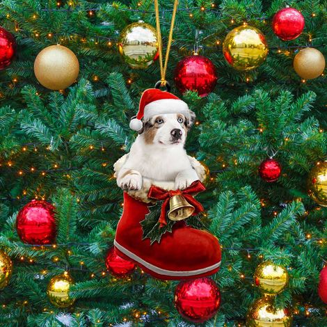Chaussette de Noël à motif dessin animé, cadeau à suspendre, décoration de voiture de Noël, décoration de fête (1/5)