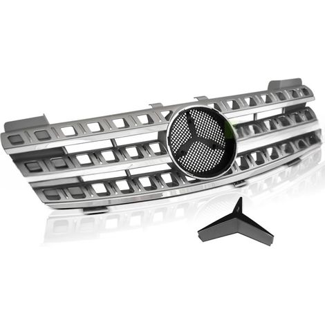 Calandre avant Mercedes ML W164 de 2005 a 2008 Argent Chrome-31786909 (1/4)