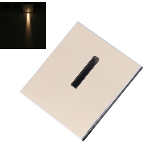 LED-Treppenleuchte mit 3000 Kelvin Farbtemperatur, für Treppenhäuser, Flure, Ecken und unter Treppen, Außenbeleuchtung, 100–240 V, Gold (1/5)