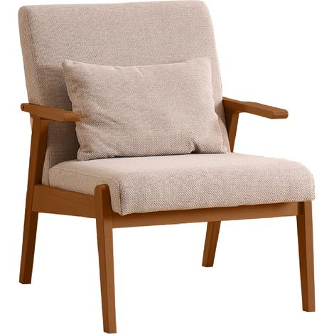 Poltrona Sedia Relax Imbottita Design Moderna Soggiorno 70.5x81x83 Cm Corda