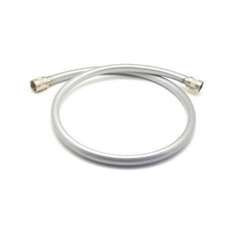 TUYAU DE DOUCHE FLEXIBLE ARGENT MÉTALLISÉ FC 1/2 X FC 1/2 Dimensions : 100 cm