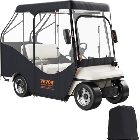 VEVOR Transparent Golfwagen Regenabdeckung 4-Personen-Golfwagenabdeckung 144 x 113 cm, 600D Wasserdicht, Tragbar, Fahrbar, Aufbewahrungsabdeckung für Golfwagen Passend für EZGO TXT Golfwagen (1/5)