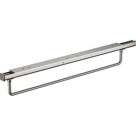 HETTICH QUADRO Kleiderbügelauszug 400 mm, Stahl, Edelstahloptik (1/4)