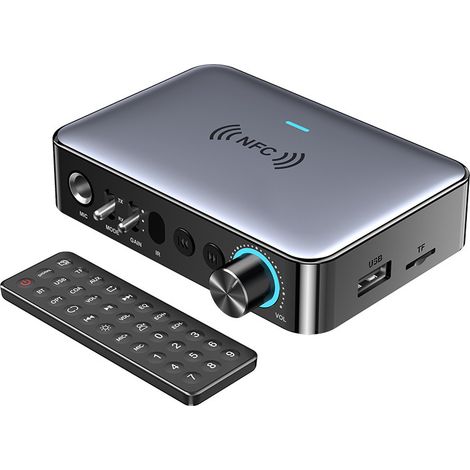 Récepteur/émetteur Bluetooth à fibre optique 2023, adaptateur audio 5.1, microphone numérique-analogique pour le chant (1/4)