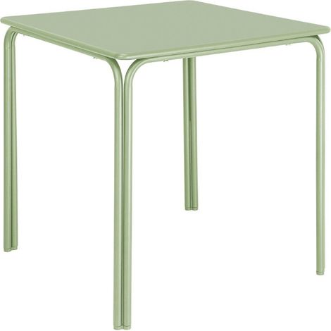 Table carrée en acier Adeline 700mm vert clair - BOLERO (1/4)