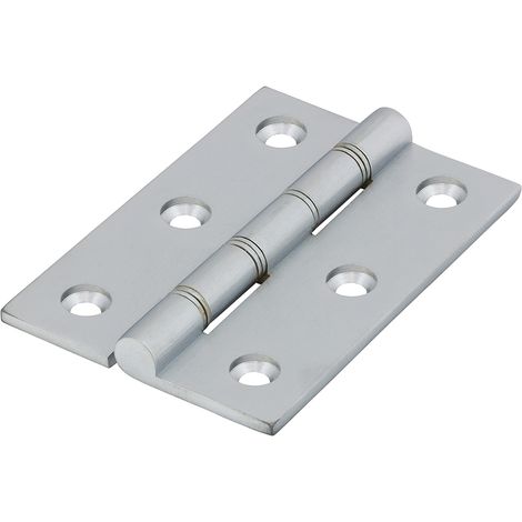 TIMCO Double Stainless Steel Washered Brass Hinges Satin Chrome - 76 x 50