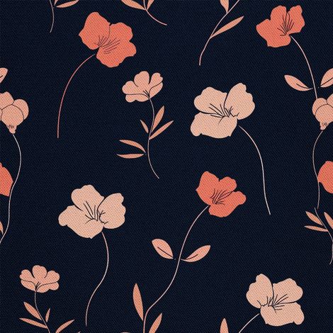 Tissu d'ameublement extérieur Oxford - Motif floral I DX5543 (1/5)