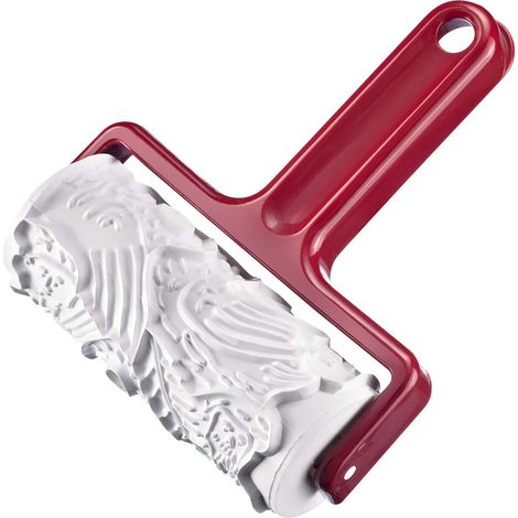 Westmark Rullo per biscotti, Con 7 fantasie, Lunghezza: 17,2 cm, Plastica, Klausi, Bianco/Rosso, 32162270