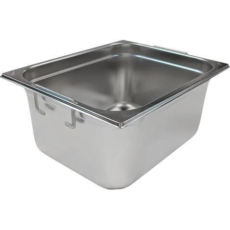 Bac gastronorme GN 1/2 - 150 poignées escamontables en inox REDFOX - GN 1/2-150 U - REDFOX