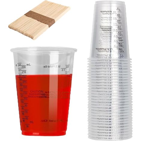 30 gobelets doseurs gradués de 240 ml pour résine époxy – Pour le mélange de peintures, liquides et résines