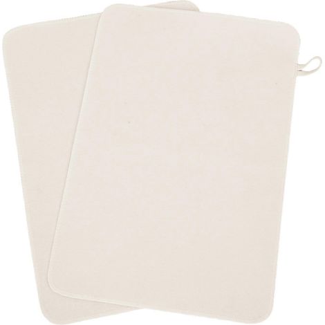 Tapis de sauna en feutre isolant, résistants et adaptés aux hammams et salles de bains. Dimensions : 49,50 x 33,00 x 0,20 cm, beige, lot de 2. (1/5)