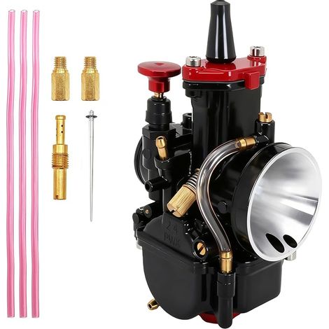 Carburateur 28mm,PWK Carburateur pour Moto 75 cc 80 cc 100 cc 125 cc Motocross ATV Dirt Bike Quad-Noir (1/4)