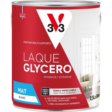Peinture intérieur Laque Glycéro V33 Blanc Mat 2,5L