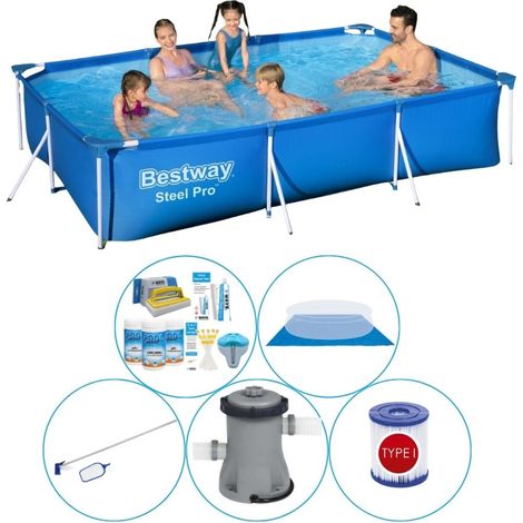 Bestway Bestway Steel Pro Rectangulaire - 300x201x66 cm - 6-pièces S22080