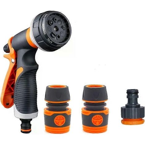 Watering Gun Garden 8 Modes High Pressure Sprayer Adjustable Irrigation Watering Nozzle compatible with Plant Lawn Yard Watering Sprinkler (1/5)