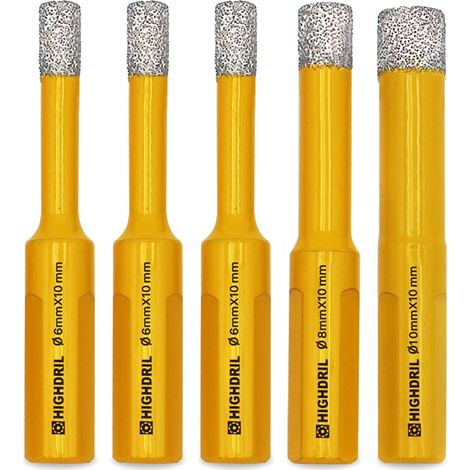 Kit de forage haute performance, scie cloche diamantée double face pour carrelage en porcelaine et pierre céramique, outils de forage diamantés brasés sous vide à tige hexagonale (1/5)