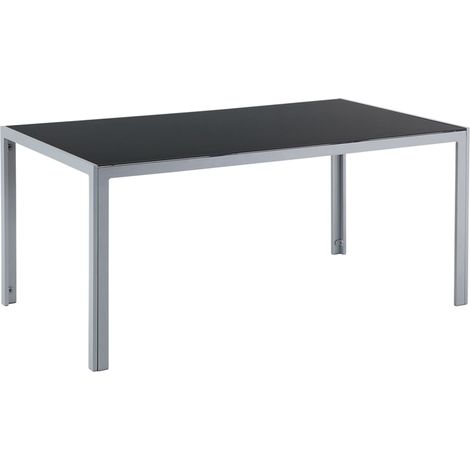 Garden Dining Table CATANIA 160 cm 91 cm Glass Black (1/5)