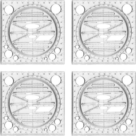 Règle rotative multifonctionnelle MERRYHAPY 4 pièces pour le (1/5)