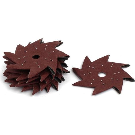 4-Zoll-100-Körner-Nadelrad-geformtes achteckiges Schleifpapier-Polierwerkzeug 10pcs (1/3)