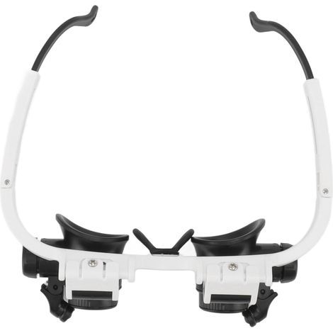 8X, 15X, and 23X head-mounted magnifiers with hands-free stand and 2 LED lights for watch repair (1/5)