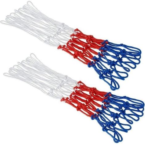 Filet de basket-ball - Multicolore - Lot de 2 - Nylon - 53 cm - Intérieur/Extérieur (1/4)