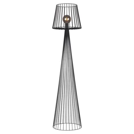 Lampadaire design noir métal Kaja Soul E27 148 cm IP20