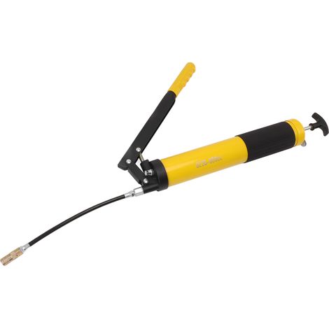 Leistungsstarke manuelle Hochdruck-Fettpresse (10.000 PSI, 600 cm³) für Autos, Lkw, Boote und Rasenmäher, gelb, Einkolben (1/5)
