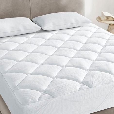 Surmatelas 180x200 cm -, Confort Optimal - Moelleux, Anti-acarien, Respirant - pour Matelas 1 Places - Lavable, . (1/4)
