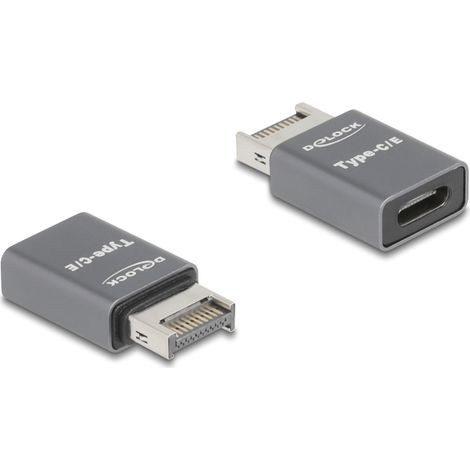 Delock Adaptador USB 10 Gbps Tipo-E Clave A macho a USB Type-Câ¢ hembra metal