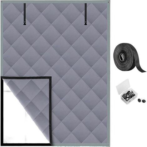 Kit d'isolation thermique pour fenêtre d'hiver en tissu Oxford (1/4)
