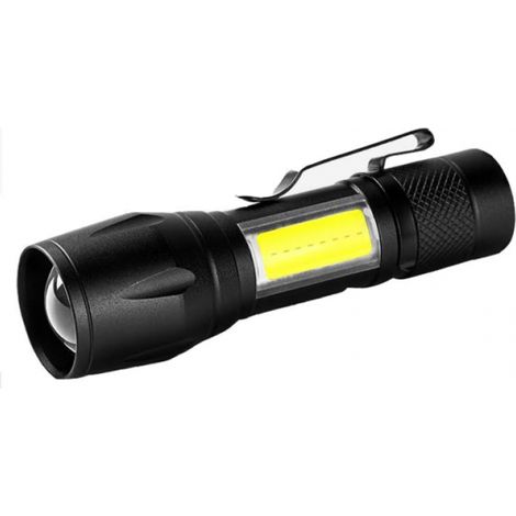 Lampe Poche Puissante Rechargeable Super Lumineuse, Longue Portée, Portable, Idéale pour Maison, Extérieur et Urgences