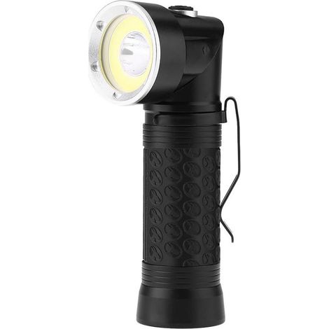 Torcia portatile a LED T6 + COB pieghevole a 90 gradi: ideale per l'uso domestico, il campeggio, le attività all'aperto e le escursioni. (1/5)