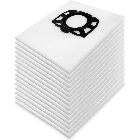 Lot de 10 Sacs Filtrants pour Aspirateur Pour Kärcher WD4, WD5, WD6, MV4, MV5, MV6 - Non-Tissé 487, Aspirateur Humide et Sec, Dimensions 42x49cm