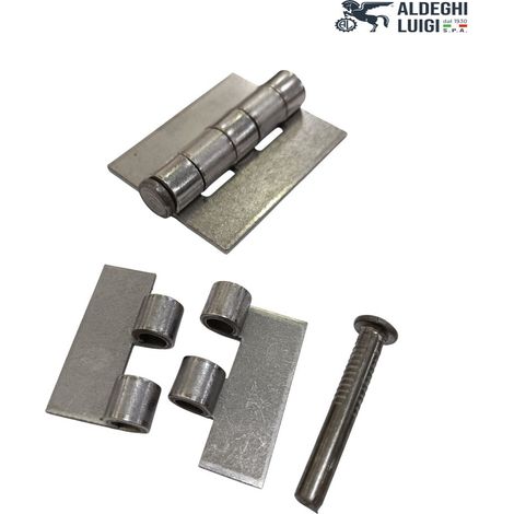 CERNIERA ALDEGHI ART. 1227 ALI PIANE CON PERNO SFILABILE ACCIAIO LUCIDO  ALTEZZA 60 mm (1/2)