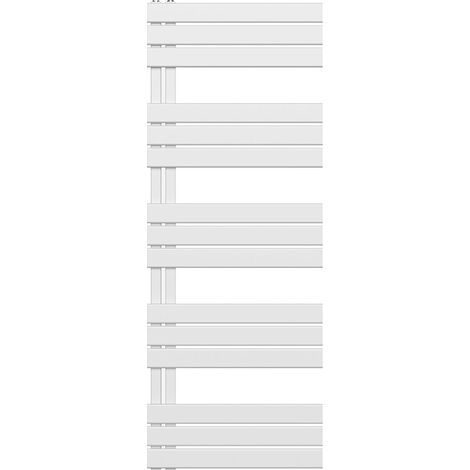 Handtuchheizkörper/Badheizkörper Paneel Anschluss linksseitig weiß 1600x600 864W (1/3)