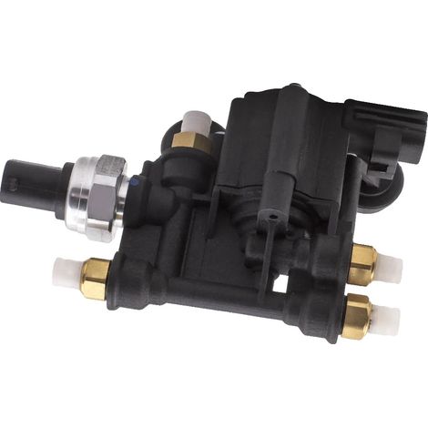 Válvula de aire de suspensión, plástico resistente, 5,5 x 2,5 x 1 pulgadas, compatible con Land Rover LR3 LR4 Range Rover Sport, flujo de aire optimizado, diseño resistente a la corrosión. (1/5)