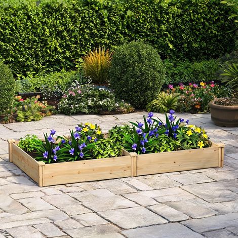Porte-plantes bois naturel en bois de sapin 235 x 121 x 26 cm (1/5)