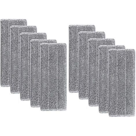 BUNTHAUS Lot de 10 lingettes de rechange pour balai lavable – Serpillières double face